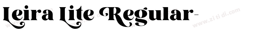 Leira Lite Regular字体转换